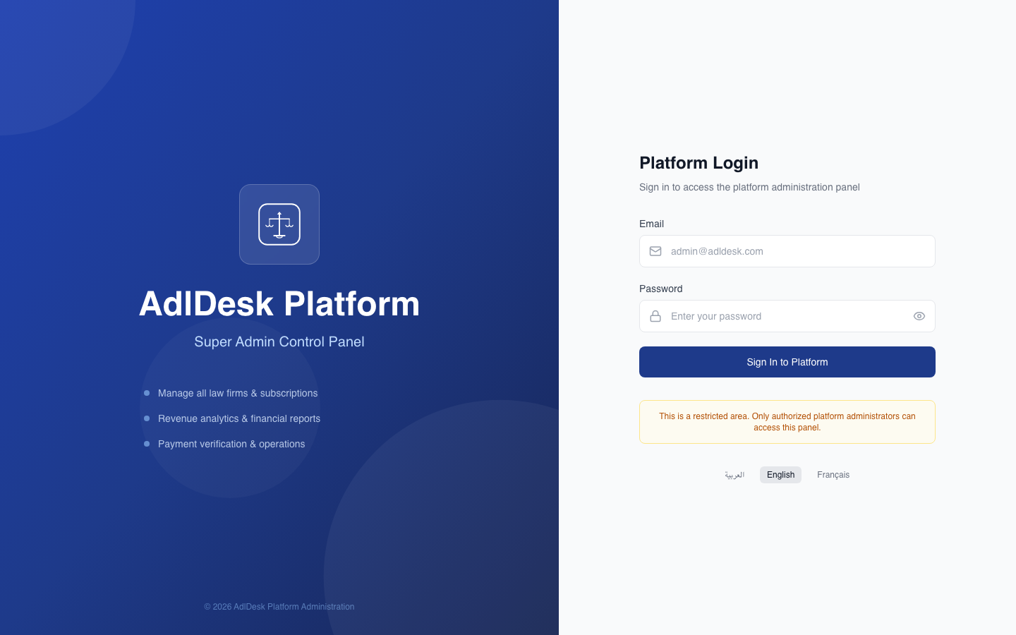 Platform Dashboard