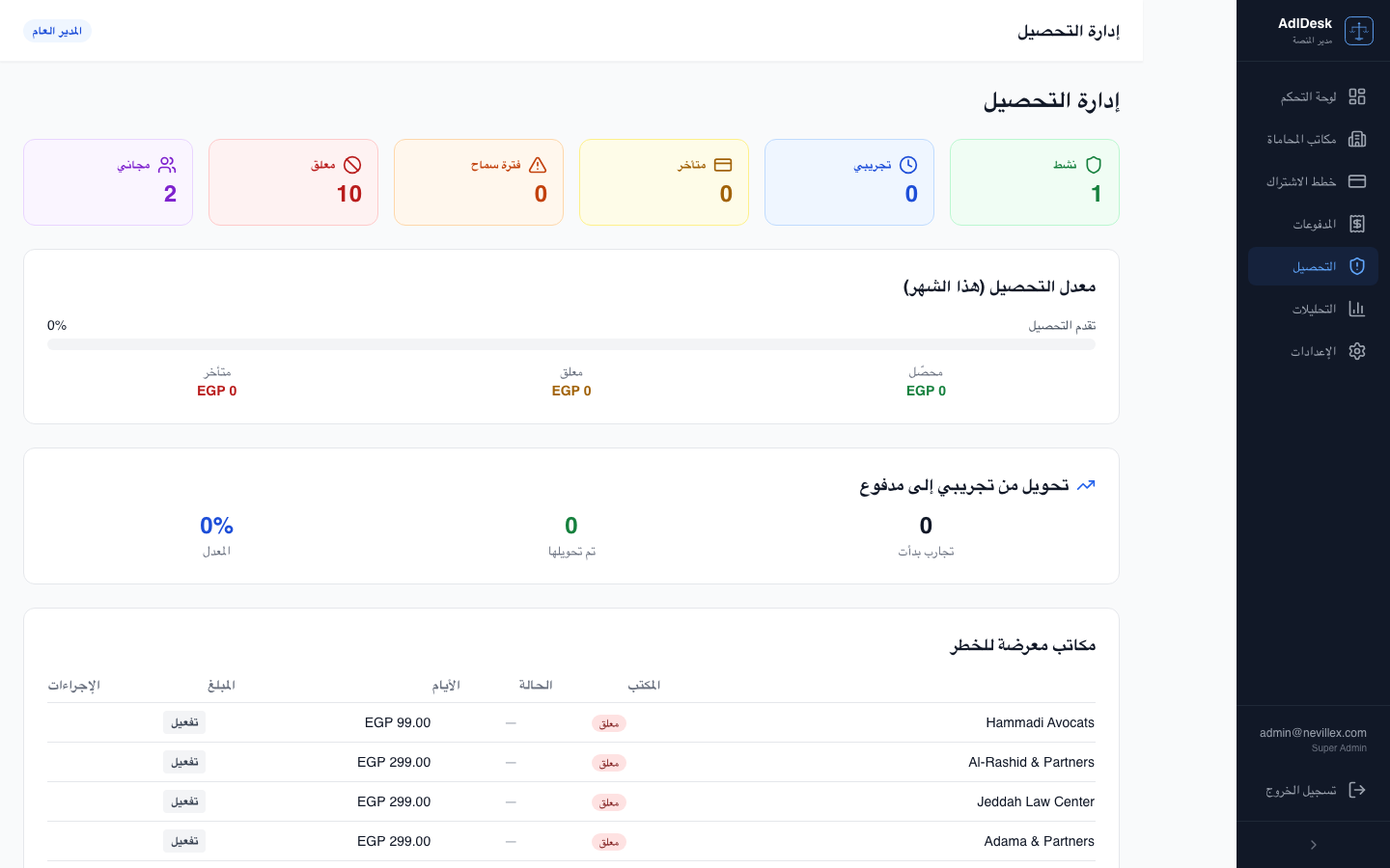 تحصيل الاشتراكات